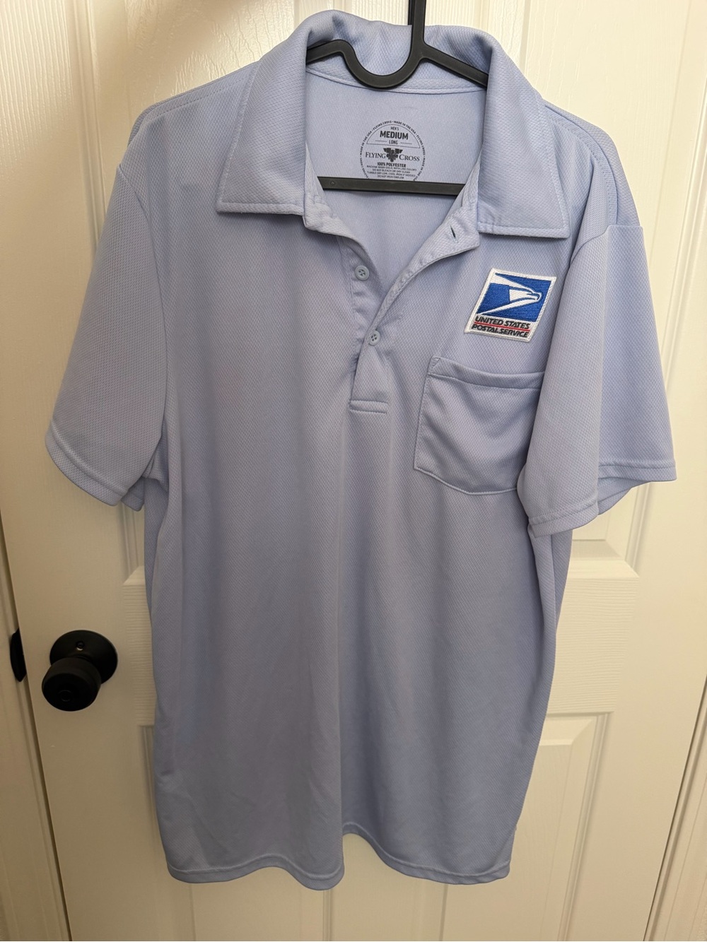 Men's Classic Short-Sleeve Polo in Pale Blue